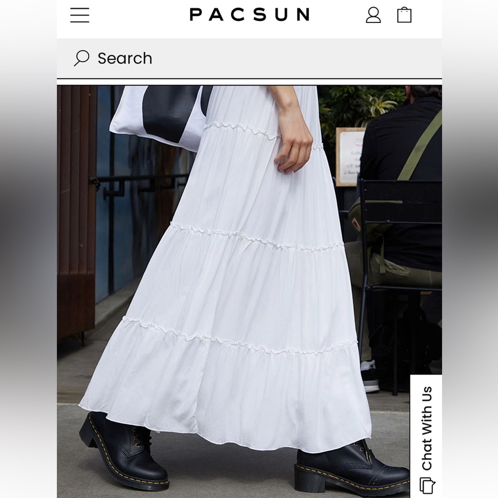 JOHN GALT/BRANDY MELVILLE WHITE MAXI SKIRT